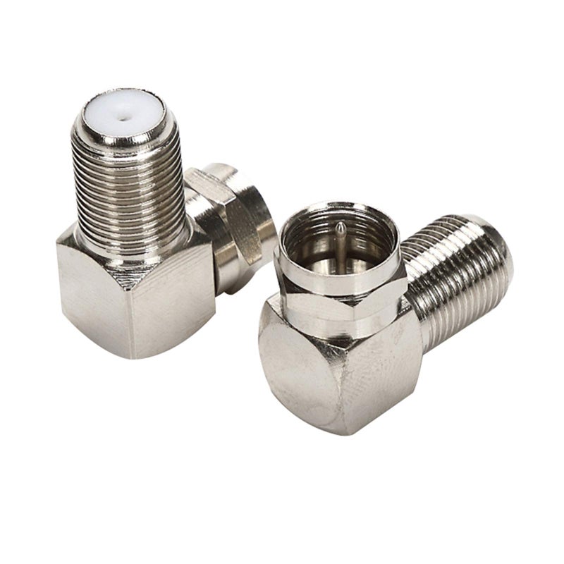 TLS.eagle F Type Right Angle 90 Degree Male to Female Cable Connector Coax Adapter Pack of 2 - Image 5